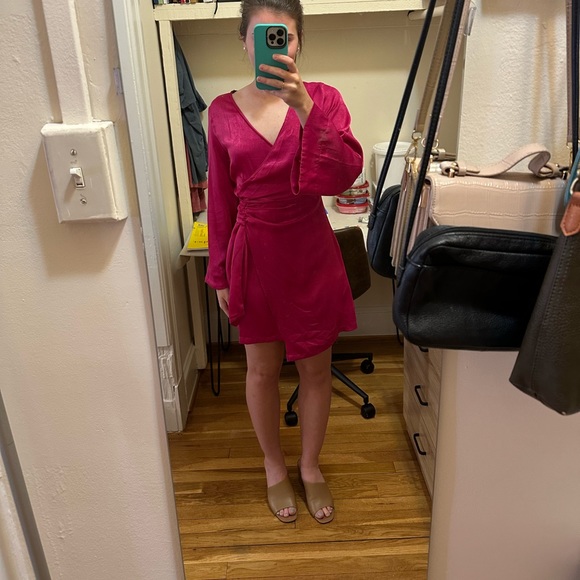 hot pink silk dress zara Pink Backless Sparkle Dress Pink Zara Backless Sequin Dress Zara Dresses  Zara Hot Pink Silk
